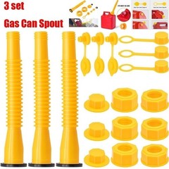Universal Gas Can Spout Nozzle Replacement 3pcs Sets High Flow Fuel Kit BPA Free