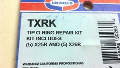 UNIWELD, WELDING BRAZING TIP O-RING REPAIR KIT, PART# TXRK