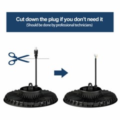 2Pack 200W UFO Led High Bay Light Commercial Warehouse Shop Gym Light Fixtures