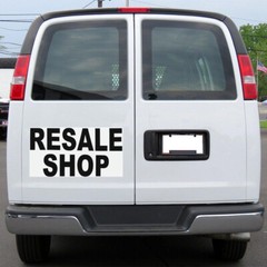 Car Magnet Set of 2 Resale Shop Black Car Advertising Industrial Sign