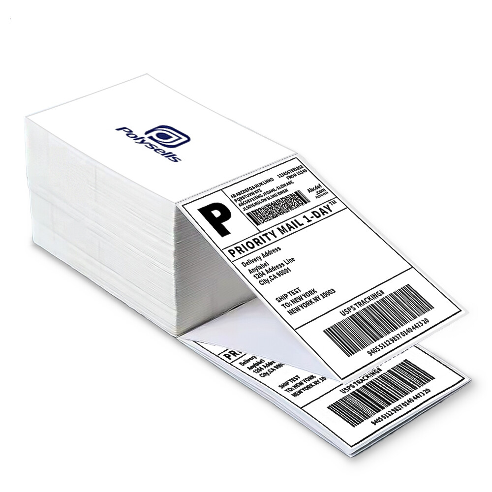 4″x6″ Direct Thermal Shipping Labels for Zebra &Rollo Printers Fanfold and Rolls