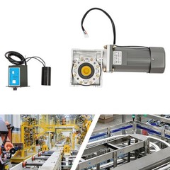 Worm Gear Reducer Motor with Speed Controller 1:50 Reduction 370W 27 r/min 65 NM