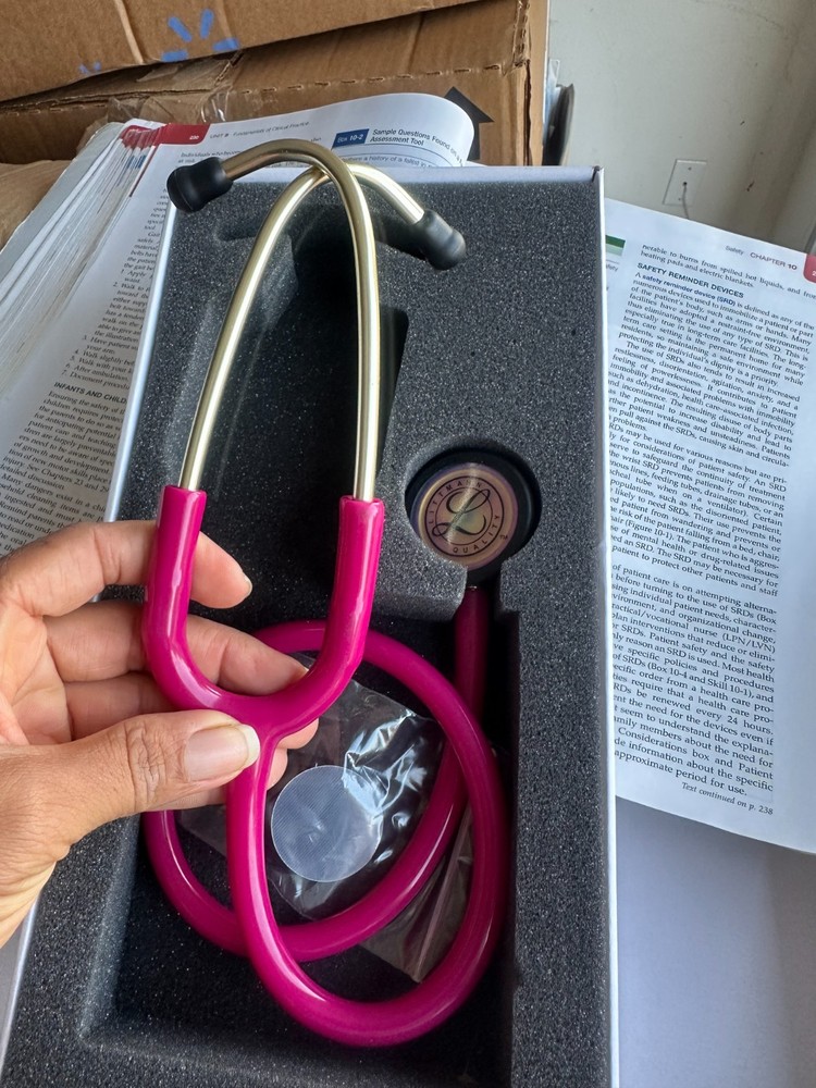 Classic Dual Head Stethoscope for Nurse Doctor Student – Raspberry Steel