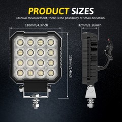 12V 24V LED Work Light Flood Lamp pods Fit For Truck, Tractor ,Dozer, UTV ,ATV