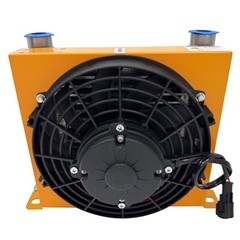 65L/min Aluminum Hydraulic Air Cooler DC12V Air-cooled Oil Radiator