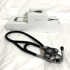 Eko CORE 500 Digital Stethoscope for Cardiology, Black/Silver.