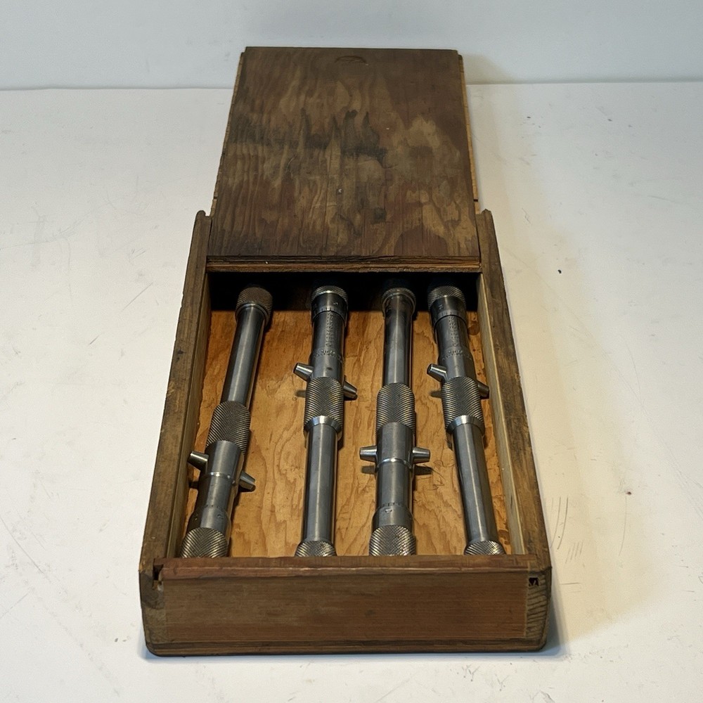 The L.S. Starrett Co. Athol. Mass. U.S.A – 124 Solid Rod Micrometer 8″-14″ -B5:3