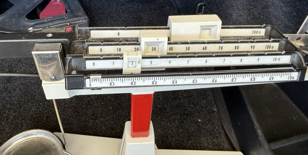 Tested Complete OHAUS CENT-O-GRAM TRIPLE BEAM BALANCE SCALE 311g 311