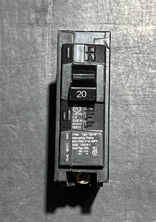 NEW Murray Type MP MP120 Single Pole 20 Amp Circuit Breaker