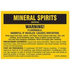 Brady 7287Qls Label, Mineral Spirits, Polyester, 5 In W, 3 1/2 In H