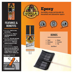 2 Part Epoxy, Clear Epoxy, 0.85 Ounce Syringe (Pack of 1) – 5 Minute Set, Incred