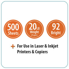 Copy Paper Case Printer Paper White 8.5″x11″ Letter Size, One Ream = 500 Sheets