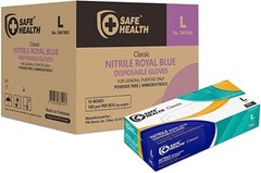 Blue Nitrile Industrial Gloves 1000 Disposable – XS S M L – Food Salon Cleaning