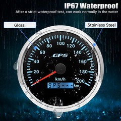 LED Universal 110MM GPS Speedometer 60/80/120/200KMH 80MPH Speed Gauge Meter