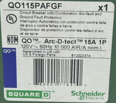 Square D By Schneider Electric (QO115PAFGF/QO115PDF)circuit breaker Dualfuntion