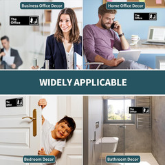 The Office Sign, 9 × 3 Inch Main Official Self Adhesive Office Sign for Door or