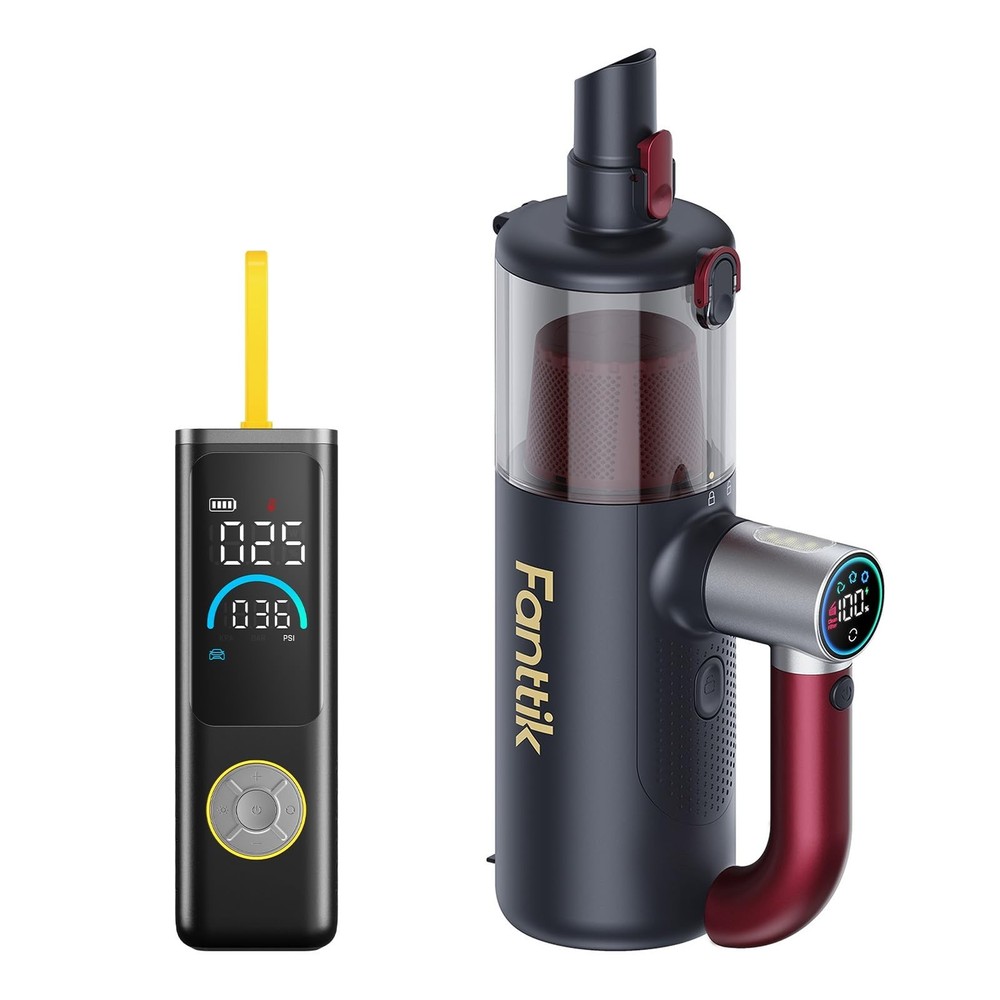 Fanttik X9 APEX Portable Air Compressor & Fanttik Cruise V11 APEX Handheld Va…
