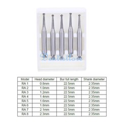AZDENT Dental Round Tungsten Steel Carbide Burs RA for Slow Low Speed Handpiece