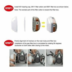 Half Face Respirator Gas Mask Facepiece Spray Painting Safety Glasses For 6200