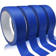 195ft Professional Blue Masking Tape, Acid-Free, Easy Removal – 4 Rolls