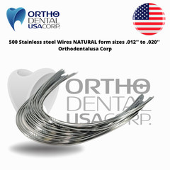 500 Stainless Steel Arch Wires NATURAL form sizes .012′ to .020′ Orthodentalusa