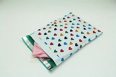 500 14.5×19 Colorful Hearts Designer Poly Mailers Envelopes Boutique Custom Bags