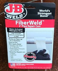 J-B Weld FiberWeld 2″ Pipe Repair Cast -Water Activated Fiberglass Wrap- #38260