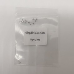 10Packs 100 Pcs Sliding Crimpable Hook Open Surgical Hook Middle 4.5mm