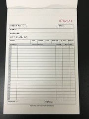Sales Order Book / Receipt Book ~ 50 Triplicate Forms ~ Carbonless, 5.5″x8.5″