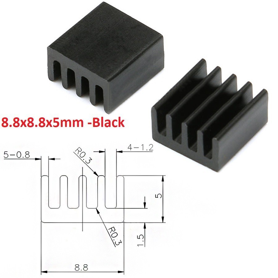 Aluminium Heatsink Radiator CPU Heat Sink Cooling Block Various Sizes Available