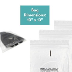 4000 Pcs 10″ x 13″ Resealable Suffocation Warning Bags – 1.5 Mil – Clear
