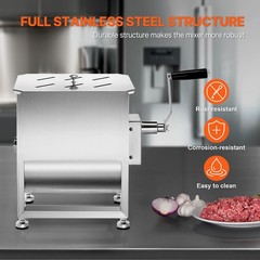 Commercial Manual Meat Mixer 30LB Meat Sausage Hand Mixing Machine Stainless