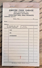 Vintage 1950’s Garage Receipt Book Pad Service Mechanics Gas GOODYEAR SHELL