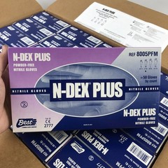 Showa 8005PFM N-DEX Plus Disposable Nitrile Glove 7-8 Medium Powder Free 1000pcs