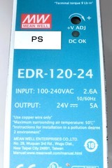 Mean Well EDR-120-24 AC-DC Industrial DIN Rail Power Supply