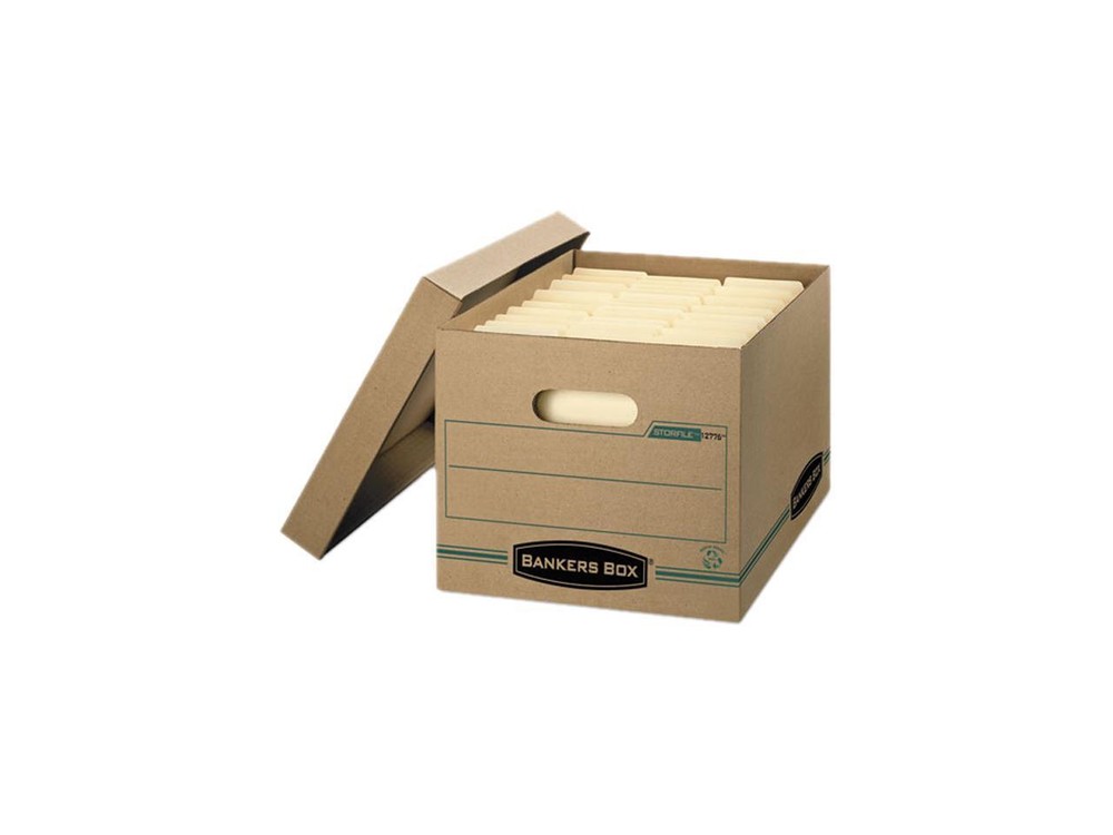 Bankers Box 1277601 Stor/File Storage Box, Letter/Legal, Lift-off Lid, Kraft/Gre