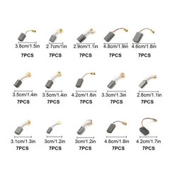 105x 15 Sizes Electric Motor Graphite Carbon Brushes Accessories For Power Tool