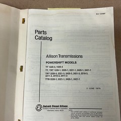 Allison Transmissions 1200 1400 2000 SERIES PARTS CATALOG BOOK MANUAL pn SA1248F