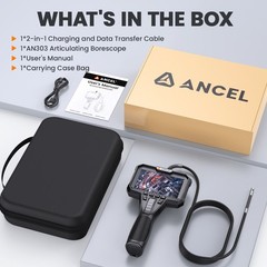 ANCEL 1080P 2-Way 210° Articulating Borescope 3.9mm Industrial Endoscope Camera