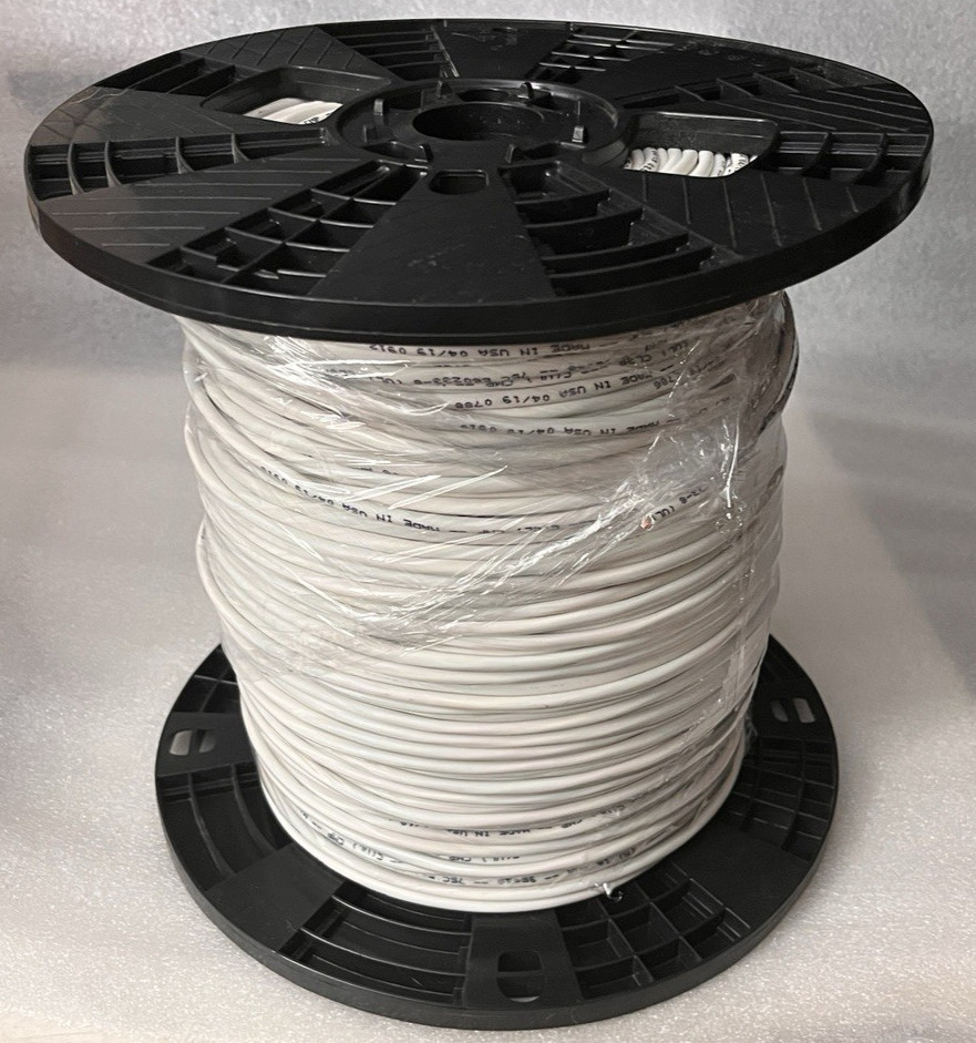 CAROL 850ft 18AWG 4 Conductor Stranded Plenum Cable White Alarm Speaker Control