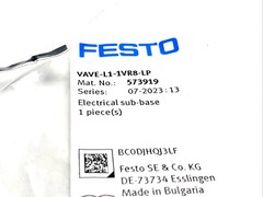 Festo VAVE-L1-1VR8-LP Electrical Sub-Base 573919