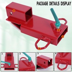 Clamp On Forklift Trailer Hitch 2″ Receiver Attachment Fork Towing Adapter