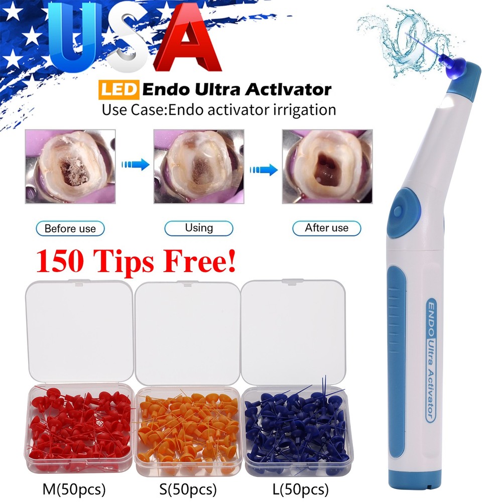 Dental Endodontic Endo Activator Sonic Endo Ultra Irrigator Root Canal +150 Tips
