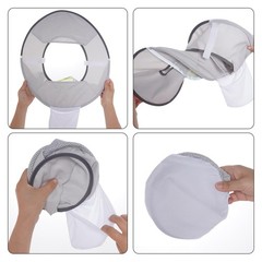 Topbuti 3 Pcs Hard Hat Sun Shade Full Brim Mesh Neck One-Size-Fits-Most, Grey