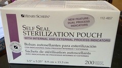 Henry Schein Self Seal Sterlization Pouches 200 Count 3.5X5.25 FREE SHIPPING