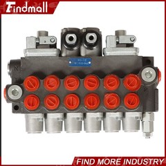 11 GPM Hydraulic Backhoe Directional Control Valve w/ 2 Joysticks,6 Spool