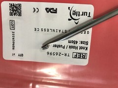 Laparoscopic Knot Hook / Pusher 5mm x43cm Laparoscopy Instrument NEW