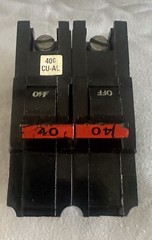 Federal Pacific 40 Amp 2 Pole Type NA Circuit Breaker FPE Stab-lok Thick NA240