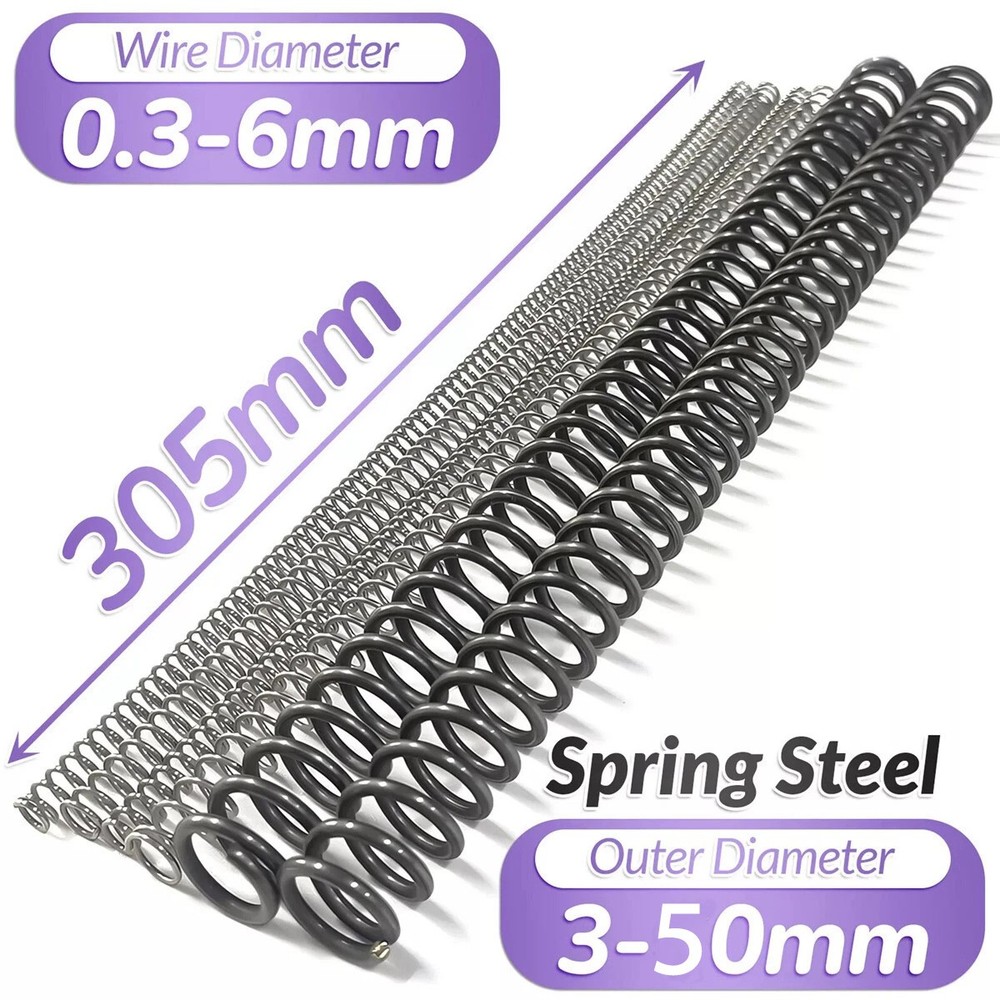 Length 305mm Compression Spring Pressure Springs OD 3-50 mm Wire Dia 0.3mm-6.0mm