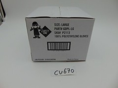 The Safety Zone Polyethylene Gloves Large, Case of 1000 Gloves (GDPL-LG) P2113